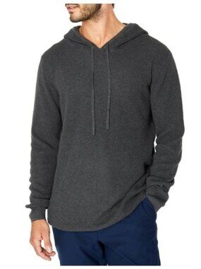 7 DIAMONDS Mens Jasper Thermal Knit Hoodie Sweatshirt Pullover Steel Gray Medium
